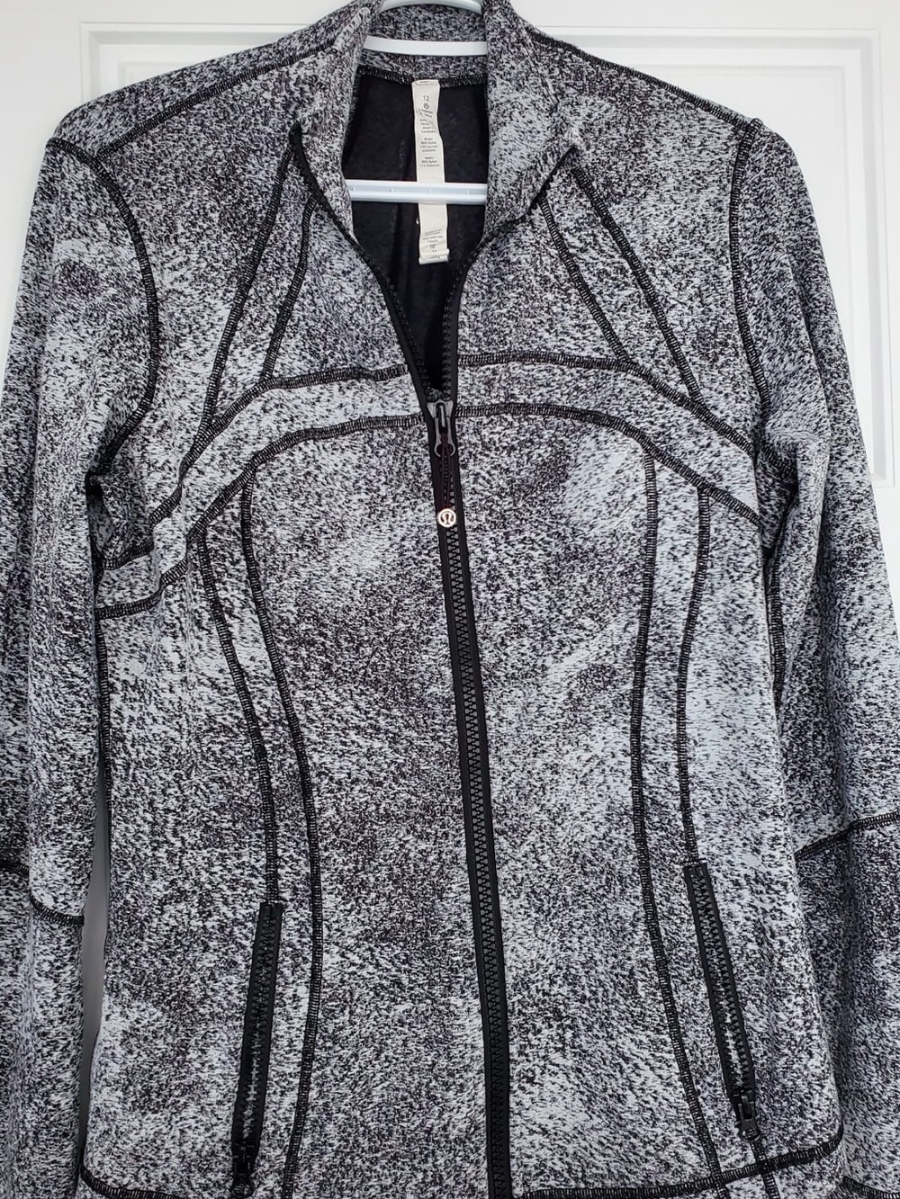 lululemon athletica Women's Speckled Black & White Bomber Jacket